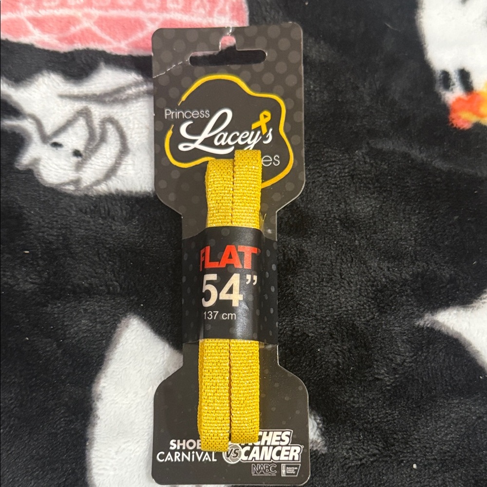 Princess Laceys Laces Yellow Sparkle Flat Shoelaces 54" New in package